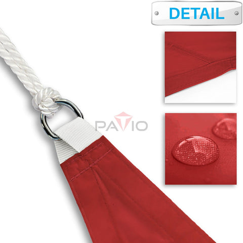 Waterproof Sun Shade Sail Right Triangle 12 Ft By 12 Ft By 17 Ft With Hardware Kit UV Block Awning Cloth detail close-up