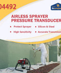 Airless Sprayer Pressure Transducer Sensor For Impact 440 540 640 740 Series Sprayers, High Accuracy PSI Control, Easy Install