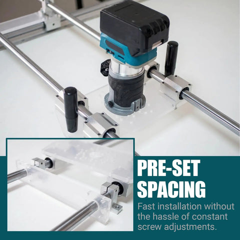 Budget Friendly Three Eighths Inch Acrylic Trim Router Sled Universal Kit For Precision Routing Fits 20mm Bearings And SBR20UU SCS20UU