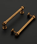 Antique Brass Aluminum Cabinet Handles 2 Pack With 5 Inch Hole Center Drawer Pulls For Kitchen Cabinets Dresser Wardrobe Upgrade