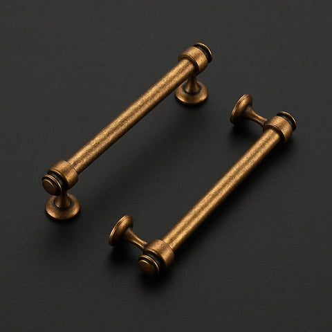 Antique Brass Aluminum Cabinet Handles 2 Pack With 5 Inch Hole Center Drawer Pulls For Kitchen Cabinets Dresser Wardrobe Upgrade