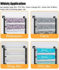 Wall Mount Heavy Duty Vinyl Storage Rack With 2 Row Metal Display For 3 Rolls Transfer Paper Wallpaper And Window Film Pro Grade Garage Workshop Organizer For Tools And Supplies holding various rolls