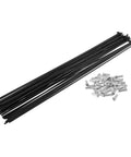 38 Piece 14G Bicycle Spokes 278mm Carbon Steel Black Finish Set For Wheel Repair And Assembly Durable Universal Bike Spokes
