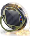 Solar Camping String Lights With Built In 5400mAh Power Bank USB Charger For Phone Outdoors Indoor 50 Ft Of Fairy Tent Lights