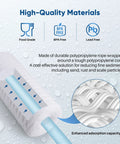 5 Micron Whole House String Wound Sediment Filter 10 X 4.5 Inch For Well Water Replacement Cartridge Reduces Up To 99 Percent Sediment Sand Rust And Color 2 Pack showing high-quality polypropylene material and enhanced adsorption details.