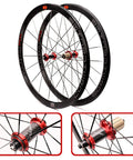 700C Road Bike Wheelset 40mm Rim Depth Ultralight Aluminum Rim Quick Release Reflective Brake Compatible Carbon Hub