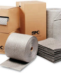 Heavy Weight Gray MRO Plus Workhorse 30 Inches By 150 Feet Sorbent Roll 3 Ply Meltblown Polypropylene shown in packaging