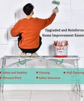 Person using Heavy Duty Folding Scaffold Tower With Adjustable Height And Non Slip Deck for painting walls.