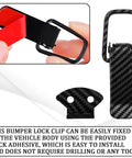 Large Quick Swap Bumper Clips Two Pack Delivers Rock Solid Spring Loaded Fasteners For Front And Rear Panels No Sweat Tool Free Install Heavy Duty Security Hook Hasps showing adhesive backing and clip for tool-free installation.