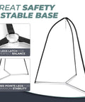 Heavy Duty Tripod Hammock Stand With 330 Lb Capacity, Rust Resistant Steel, Adjustable Frame For Saucer Swing, Indoor Outdoor Use, No Wobble Base For Yard Or Porch, Swing Not Included