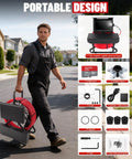 Badass Heavy Duty Self Leveling 7 Inch Sewer Camera With 100 Foot Waterproof Cable For Smooth Pipe Drain Inspections And Quick Fix Clog Diagnostics Tool, portable design with 30-meter cable.