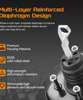 Multi-layer reinforced diaphragm of Badass Heavy Duty Vacuum Power Brake Booster compatible with Ford F150 F200 Bronco, designed for durability.