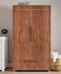 Walnut Wood Grain Peel And Stick Contact Paper on cabinet, self adhesive vinyl, waterproof, 17.71x118 inches, DIY friendly