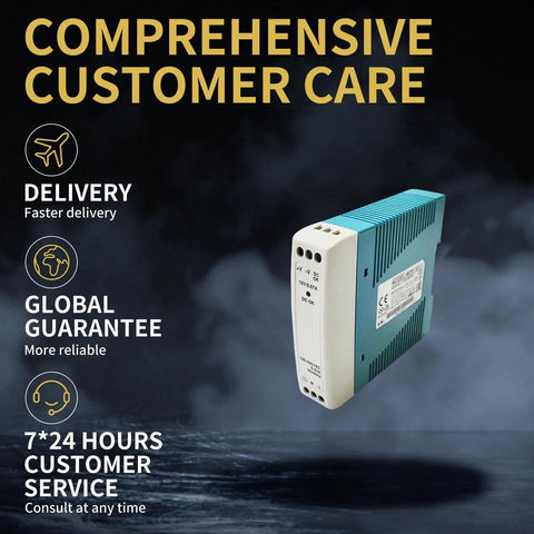 Rugged Industrial Grade 5V 2A DIN Rail Power Supply 10W With Wide Input 85 To 264VAC Or 120 To 370VDC, Fully Regulated Output UL508 Certified With TUV EAC BSMI ASNZS, Ideal For Factory Automation And Continuous Duty Use.