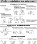 Installation instructions for All In One Mechanical Bike Disc Brake Kit With Front And Rear Calipers Two 160mm Rotors Cables Levers And Mounting Screws Red BB7 Style System No Hassle Plug And Play Ready To Ride.