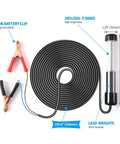 Diagram of Underwater Fishing Light IP68 12V Green LED Night Light For Rivers And Lakes 180 SMD LEDs 1080 Lumens with measurements and cable