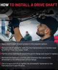 How to install a drive shaft, mechanic working under a vehicle during driveshaft installation guide