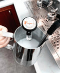 Pro Grade Milk Frothing Pitcher With Precision Pour Spout 21 Ounce Steaming Jug With Thermometer Pen Stainless Steel Milk Steam Cup