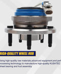 Front/Rear Sealed Wheel Hub and Bearing Assembly 513121, 2pc Set for Cadillac, Chevrolet, Pontiac, Buick, 5-lug w/ABS