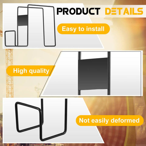 Two Pack Steel Hard Hat Rack For Trucks Over The Seat, Heavy Duty Hat Holder details, showcasing high quality and easy installation.