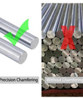 316 Stainless Steel Round Rod Bar Ground Stock Linear Shaft For Smooth Motion And Precise Axis 100 To 550mm For 3D Printer DIY Heavy Duty Durable Wear Resistant Guide Rail With 10mm Diameter, precision chamfering shown