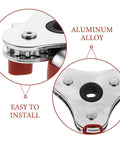 Close-up of Heavy Duty Aluminum Smoke Transducer Removal Head Tool Rock Solid Sensor Socket Extractor with easy installation features.