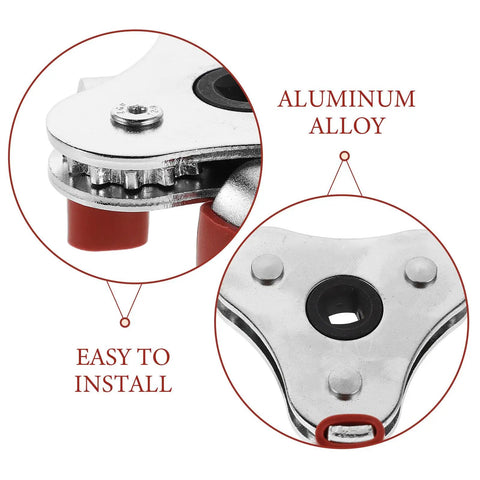 Close-up of Pro Specs Smoke Transducer Assembly Tool showing aluminum alloy head, easy installation feature, and design.