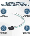 Upgrade Your Laundry Game With This Premium Washer Lid Switch Connector Wire Harness with four color-coded wires for easy installation.