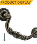 4 Pack Antique Bail Drop Drawer Pulls 158mm Overall Length With 128mm Hole Center Spacing Vintage Bronze Dresser Handles