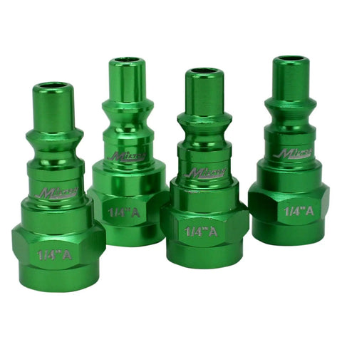 ColorFit A Style 14 Piece Coupler And Plug Kit 1 Quarter NPT Green All In One Durable Steel with Scratch Resistant Coating