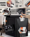 Commercial Grade Electric Coffee Bean Roaster For Home Baristas 200G Compact Countertop Roasting Machine showing controls and features.