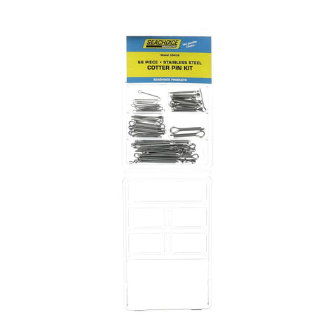 Stainless Steel Cotter Pin Kit 66 Piece Set For Marine Fasteners Heavy Duty Corrosion Resistant Pins in packaging