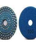 Durable 4 Inch Turbo Segment Grinding Disc With Sintered Metal Bond For Concrete Stone Surfaces Dry Wet Polishing Wheel Grit 100 on display.