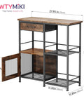 Dimensions of Your Go To Home Coffee Bar Cabinet With Drawers, Farmhouse Style Buffet Sideboard, showing height and width.