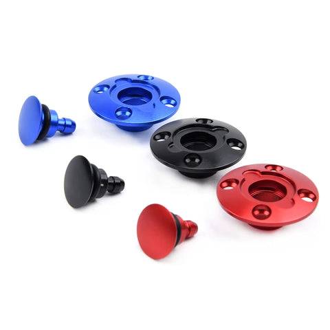 Rugged CNC Aluminum Fuel Dot Filler For RC Airplanes And Boats With Oiling Port in red, blue, black variants