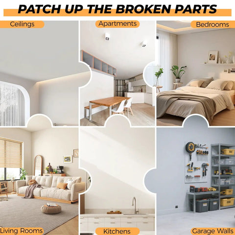 20 Pack Drywall Patch Kit With 2 Inch 4 Inch 6 Inch And 8 Inch Patches Scrapers And Sandpaper For Quick Easy Hole Repair On Drywall Use With Wall Filler And Spackle DIY Home Improvement Patch Solution
