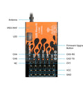 ExpressLRS Micro Receiver With Five PWM Outputs Failsafe And IPEX MHF T Antenna layout diagram.