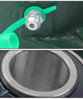 Close-up of UCFL20619 Pillow Block Bearings Two Piece Set With One And Three Sixteenth Inch Bore Solid Cast Iron Base Self Aligning