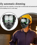 Auto Darkening Welding Helmet With Detachable Face Shield and Big View Window for Arc Tig Mig Welds in use