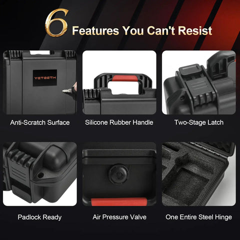Waterproof Hard Drone Case With Custom Foam For DJI Mini 4K Mini 2 And Mini 2 SE Fly More Combo features details