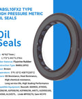 High pressure oil seal for hydraulic pumps, brown fluorine rubber double lip, 45x62x7mm, ideal for pumps and motors, BABSL10FX2 type.