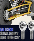Killer 3/4 Inch Heim Joint Rod End Kit For Your Rig,.750 Chrome Plated Chromoly With Left And Right Hand Threads, Includes Jam Nuts For Panhard Rods, Steering, And Suspension Upgrades Under The Hood for off-road use.