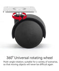 nylon furniture caster set 360-degree swivel wheel with metal plate for easy movement on wood and metal surfaces