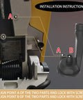 Installation guide for Dust Collection Adapter For 12 Inch Sliding Miter Saws With Vacuum Hose Connector and thickened rubber baffle.