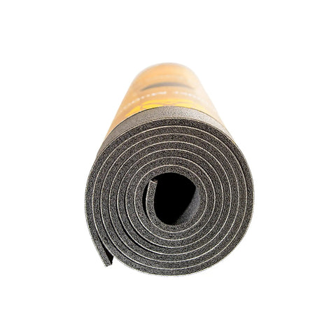 Rolled XL Rubber Yoga Mat 78 Inch By 28 Inch Storm Color With Dual Sided Non Slip Grip Roomy One Quarter Inch Thick Cushion