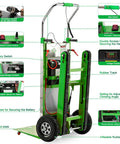 Heavy Duty Electric Stair Climbing Hand Truck With Upgraded Tracks And Height Adjustable Tray For Efficient One Person Lifting, 900lbs Capacity Lithium Battery Trolley Includes Safety Rope For Warehouse Moves control panel, battery switch, and rubber tracks
