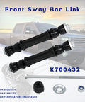 Front Sway Bar Links For Chevy Silverado 1500 Heavy Duty Stabilizer Links Kit To Boost Handling, Stability, And Smooth Ride For Daily Driver And Light Towing, black pair