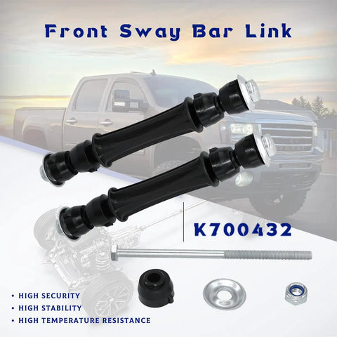 Front Sway Bar Links For Chevy Silverado 1500 Heavy Duty Stabilizer Links Kit To Boost Handling, Stability, And Smooth Ride For Daily Driver And Light Towing, black pair