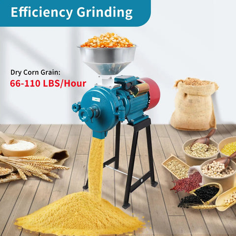 Electric Grain Mill Grinder 3000W 110V Heavy Duty Beast Commercial Corn Grinder With Funnel Dry Use Powder Grinder
