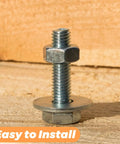 400 Piece Zinc Plated Carbon Steel Flat Washers 8mm ID x 30mm OD x 2mm Thick Fender Washers For Screws Bolts